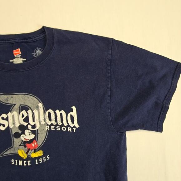 Disneyland Resort Mickey Mouse Shirt Blue Hanes Medium Graphic Tee 2000s - Picture 5 of 11